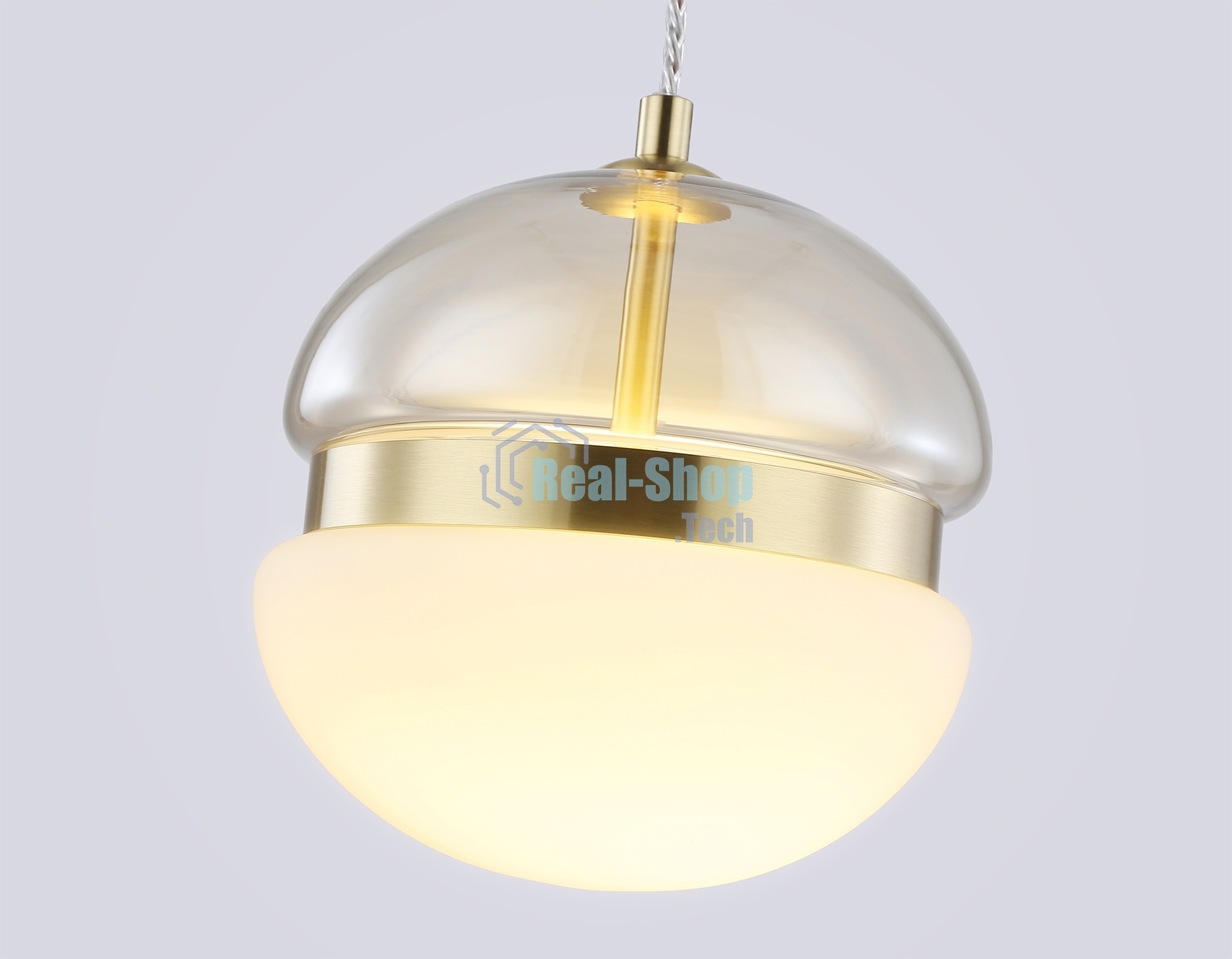 Подвесной светодиодный светильник Ambrella light LH11001 GD/FR золото/белый матовый 20W 3000K D180*200