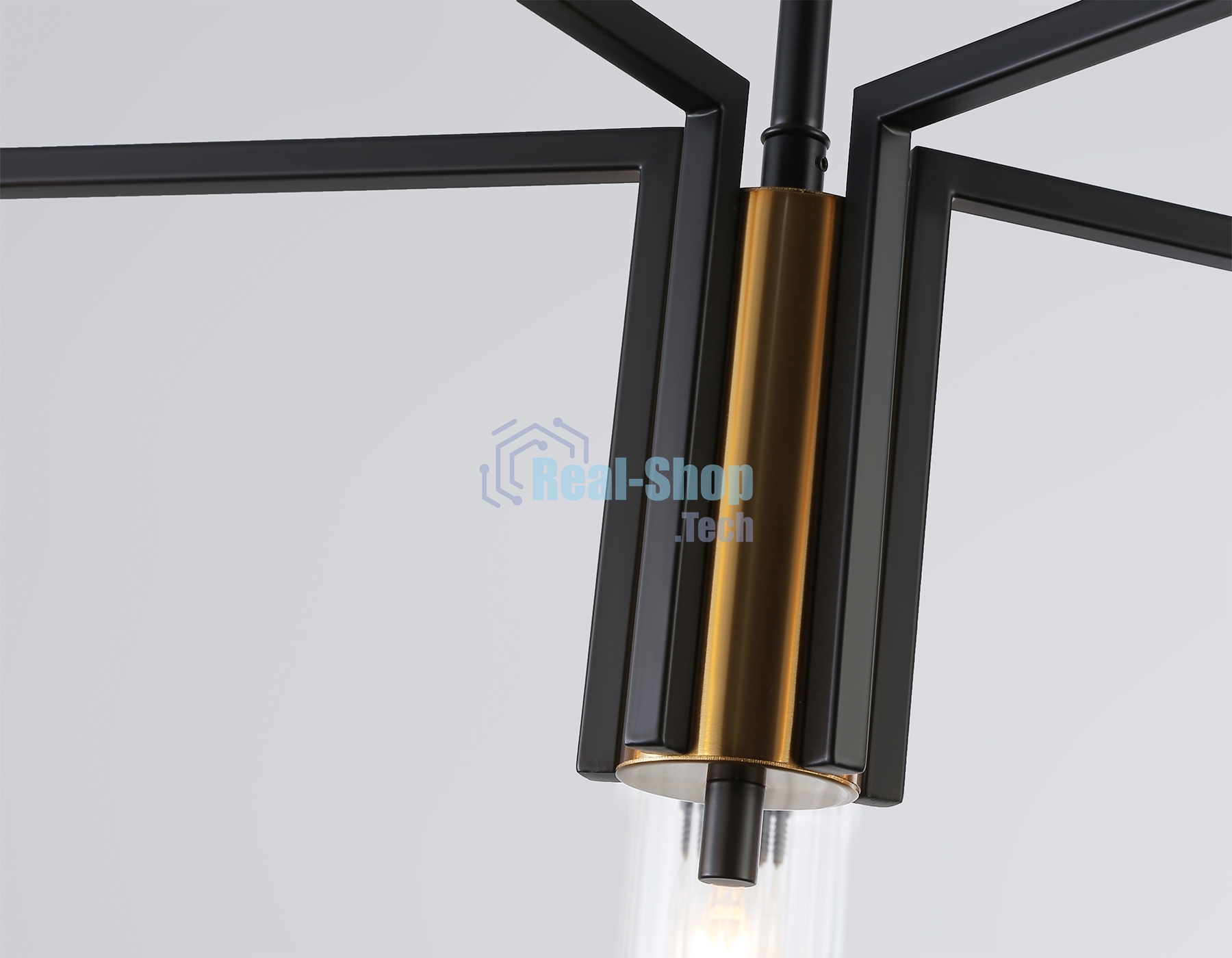Люстра Ambrella light LH56113/5 BK/BS/CL черный/латунь/прозрачный E14*5 max 40W D605*350