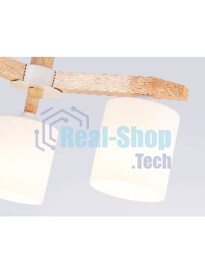 Светильник Ambrella light TR83112/3 WH/LW белый/светлое дерево E27/3 max 40W D580*320