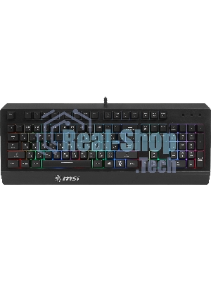 Клавиатура проводная MSI VIGOR GK20 RU черный USB Multimedia for gamer LED (подставка для запястий)