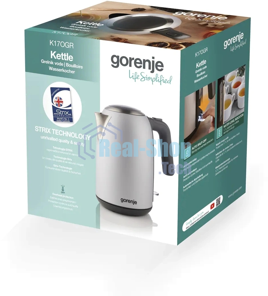 Чайник GORENJE K17OGR GREY 1.7 L