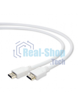 Кабель Cablexpert HDMI CC-HDMI4-W-6, 19M/19M, v2.0, медь, позол.разъемы, экран, 1.8м, белый, пакет