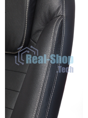 Кресло Бюрократ T-9923WALNUT/BLACK черный, кожа