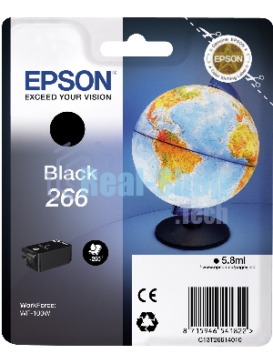 Картридж струйный Epson T266 (C13T26614010) черный (250 стр) для WF-100