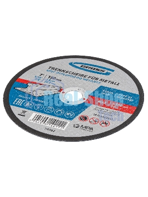 Круг отрезной по металлу Gross 180 х 1,6 х 22,2 мм, WA46TBF