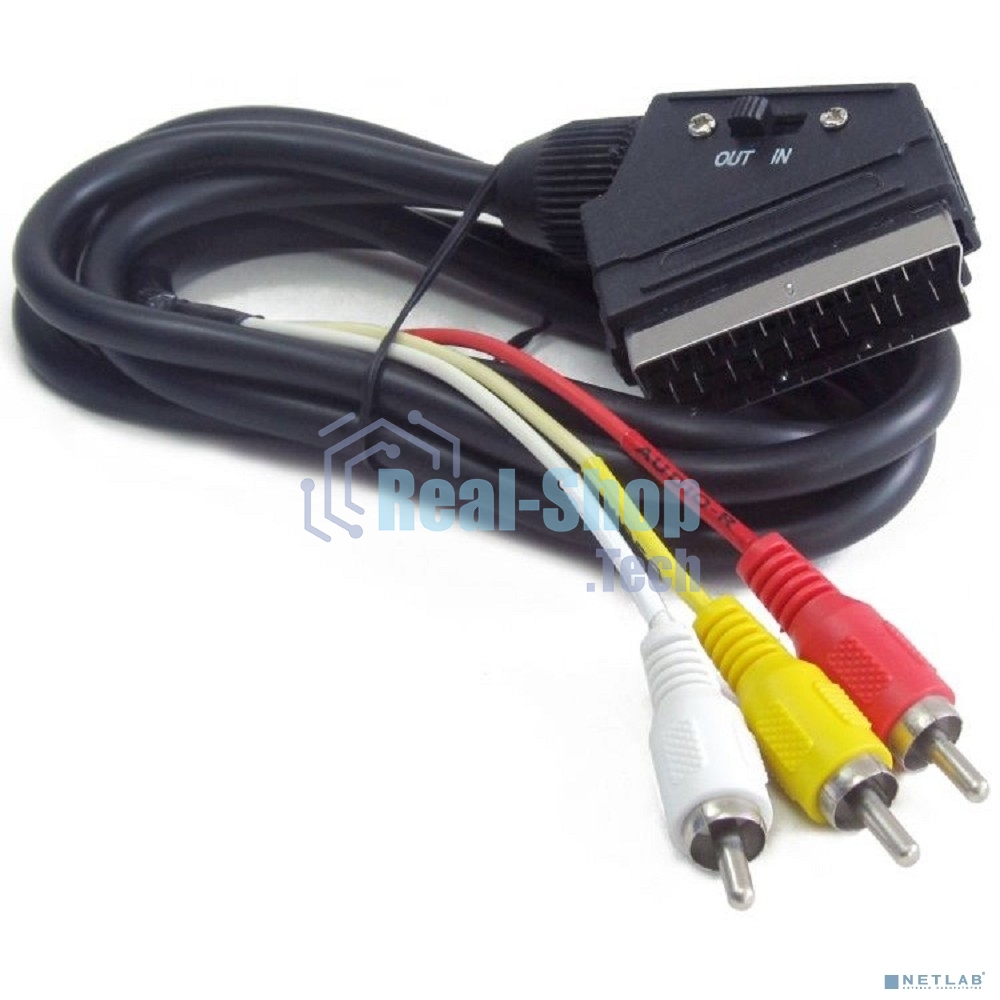 Кабель аудио/видео Gembird 1 x RCA x 3 (male)/1 x SCART (male), 1.8 м