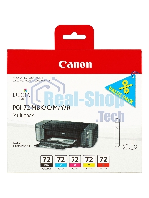 Картридж струйный CANON PGI-72 MBK/C/M/Y/R MULTIPACK (1640 стр. 13 мл) для CANON PRO-10