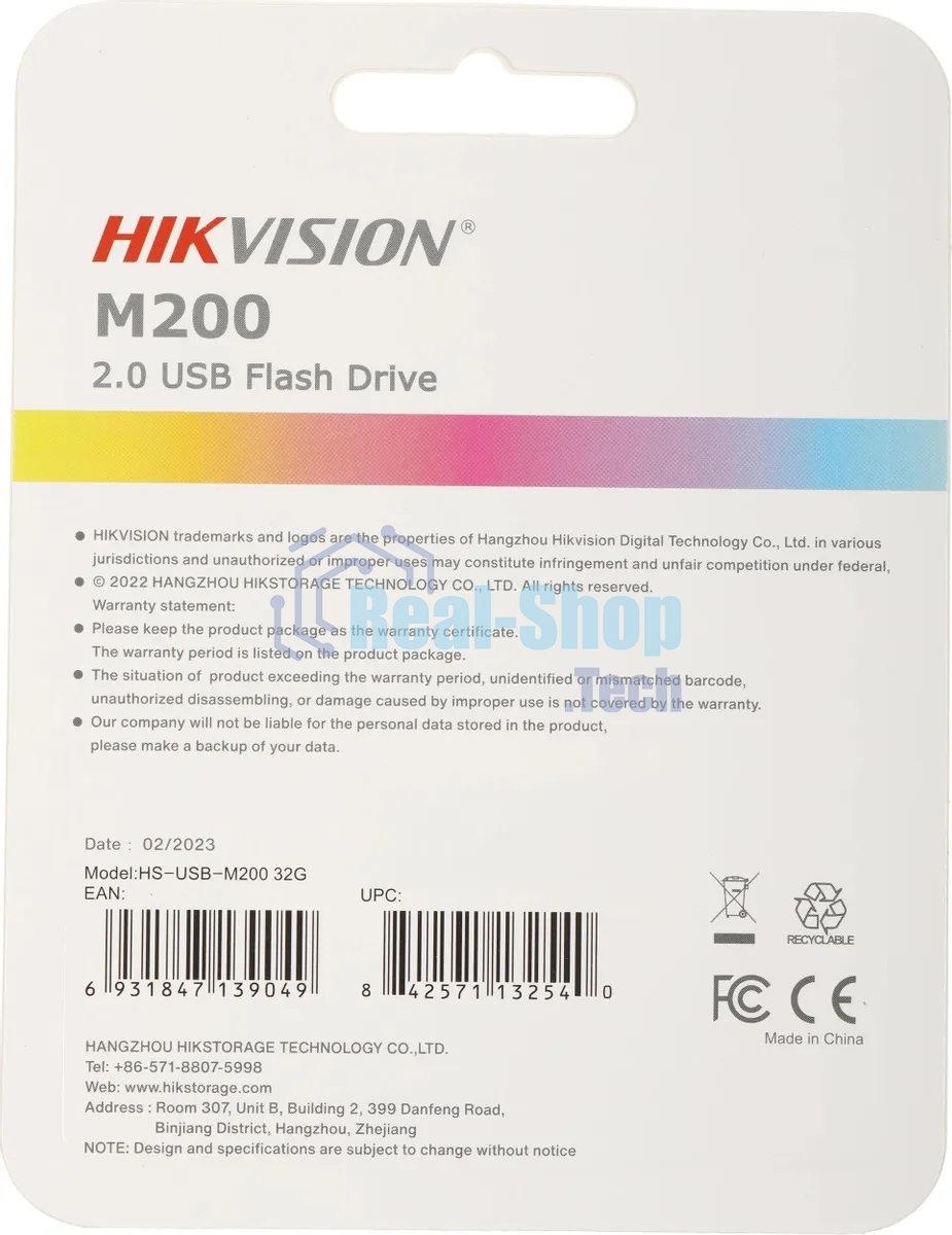 Флешка USB Hikvision 32Gb HS-USB-M200/32G USB 2.0 серебристый