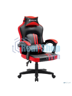 Кресло Defender MERCURY BLACK/RED черный/красный, экокожа