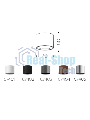 Корпус светильника C7405 PSL серебро полированное D70*H60mm MR16 GU5.3