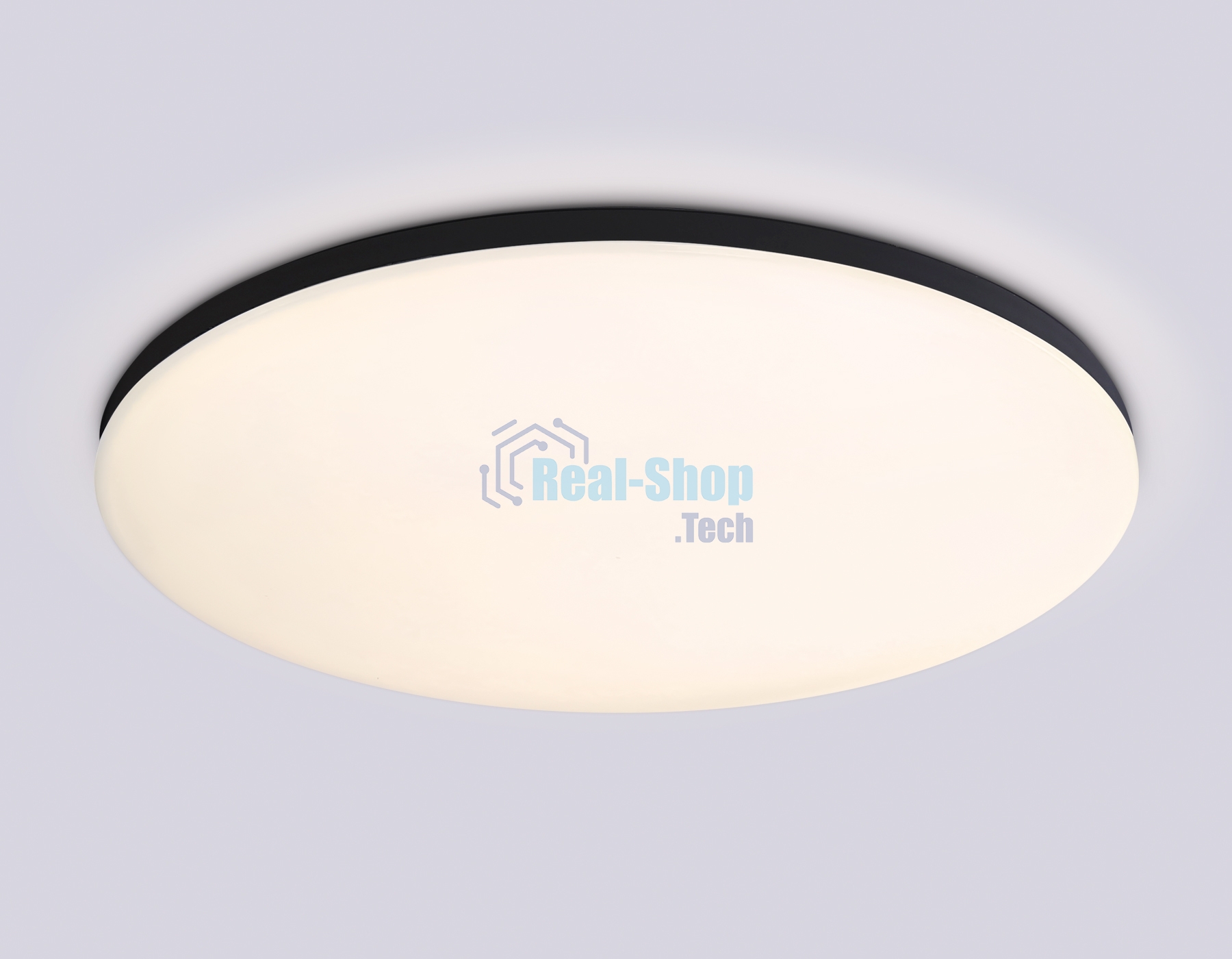 Умный светодиодный светильник FZ2005 BK черный IP54 25W 3000K-6500K+RGB Wi-Fi Алиса/Tuya/Smart Home/Alexa D370*55 (ПДУ ИК)