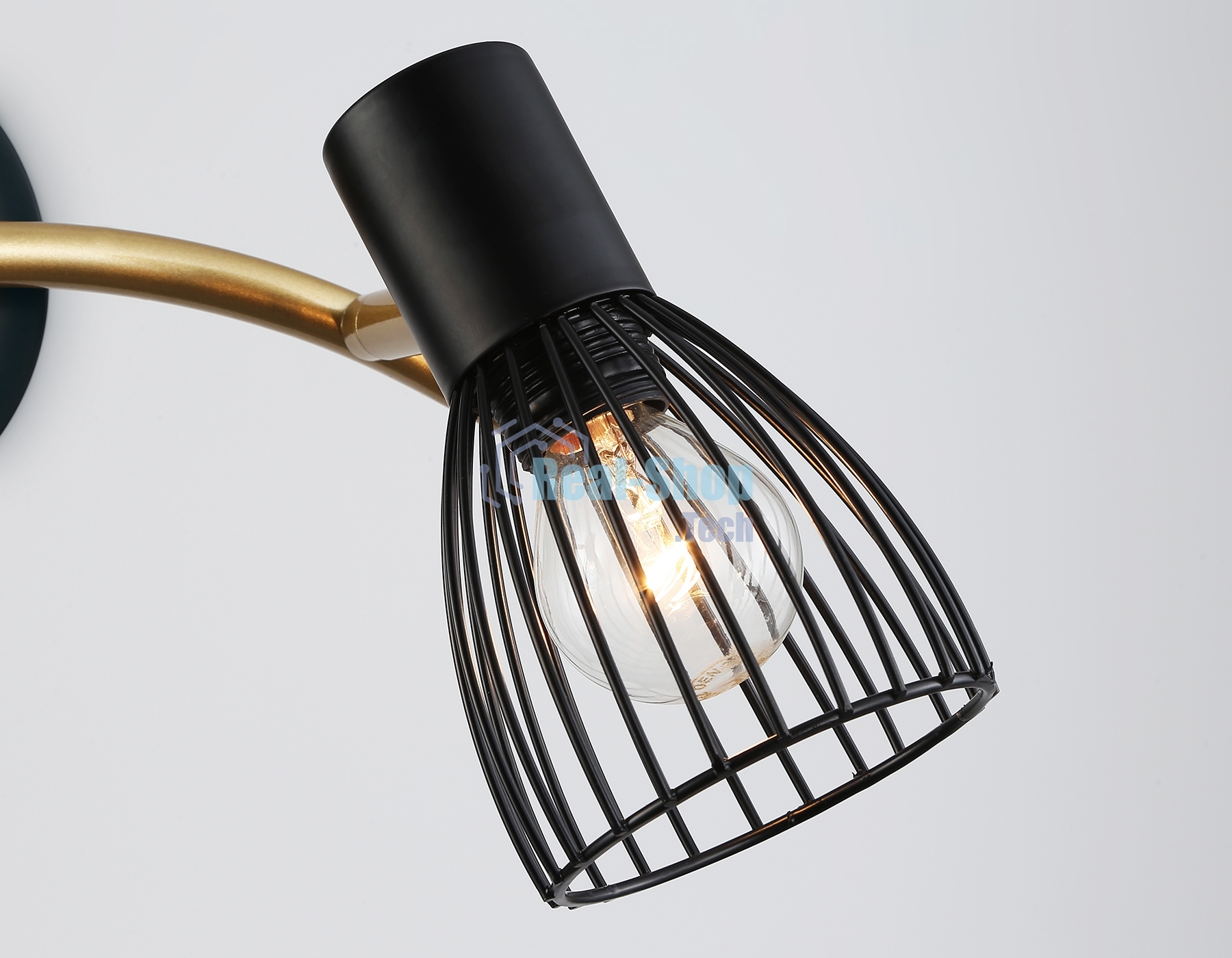 Светильник Ambrella light TR8660/2 BK/GD черный/золото E14/2 max 60W 330*100*170