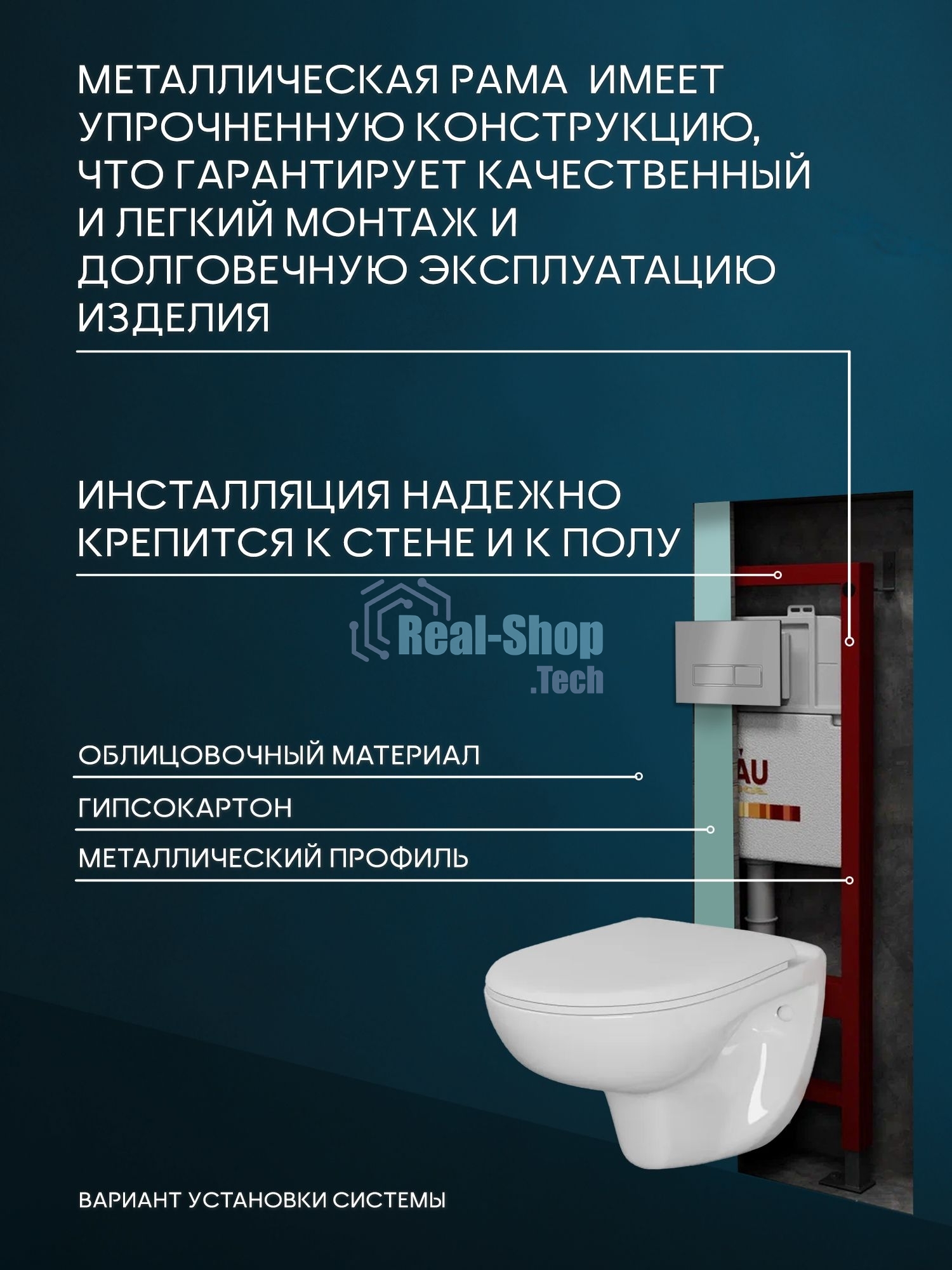 Комплект BAU 6 в 1: инсталляция BAU PRO, унитаз подвесной безободковый Bau Novo, быстросъемное сиденье микролифт, клавиша серый металлик/вставка хром