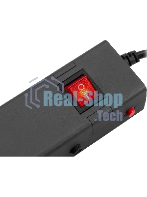 Сетевой фильтр Buro 600SE-3-B 3м (6 розеток) черный (коробка)