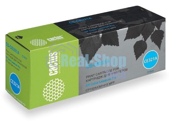 Картридж лазерный Cactus CS-CE321A голубой (1300 стр.) для HP LaserJet CP1525