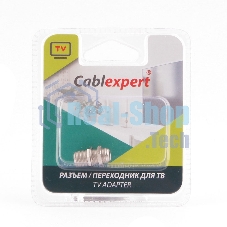 Соединитель Cablexpert APL-FF-01, F (мама)/F (мама) с гайкой и шайбой, блистер