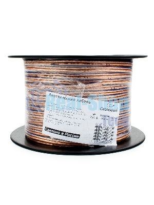 Акустический кабель Cablexpert CC-TC2x1,5-50M, прозрачный,  50 м, на катушке