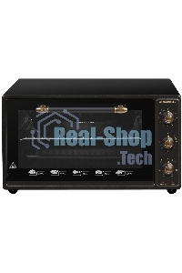 Мини-печь Maunfeld Мини-печь Maunfeld/ ширина 60 см, механическое управление, 45 л,конвекция, черный+стекло,фурнитура бронза