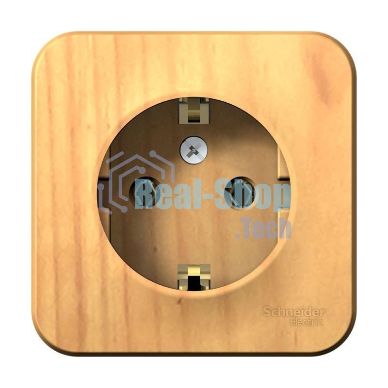 Розетка ОП Blanca 16А 250В без шторок с заземл. изол. пласт. ясень SchE BLNRA010115