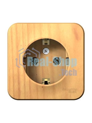 Розетка ОП Blanca 16А 250В без шторок с заземл. изол. пласт. ясень SchE BLNRA010115