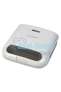 Сэндвич-тостер Galaxy Line GL 2962, белый, с несъемными пластинами, 800 Вт, индикаторы нагрева и сети, антипригарное покрытие рабочей поверхности, теплоизолированный корпус, прорезиненные ножки, препятствующие скольжению