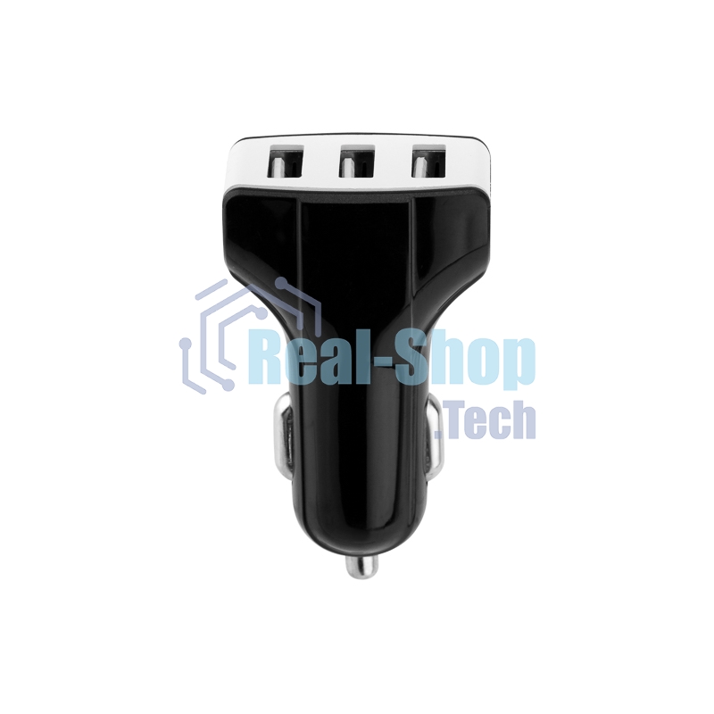 Зарядное устройство в прикуриватель Rexant 3 x USB, 1000mA, черный