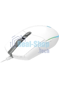 Мышь проводная Logitech G102 LIGHTSYNC белый, 8000 dpi, USB, кнопки - 6