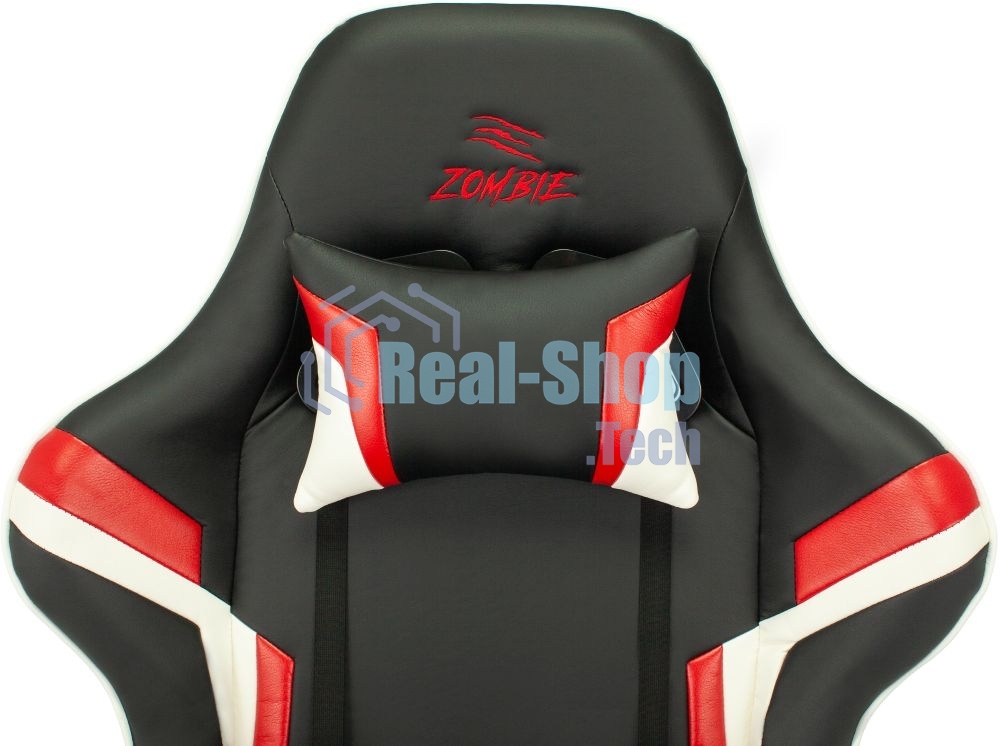 Кресло игровое ZOMBIE Z4, на колесиках, искусственная кожа, черный/красный (viking zombie z4 red)