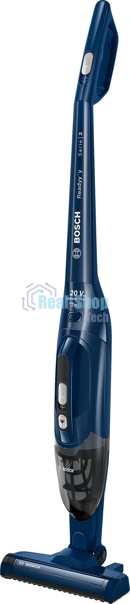 Пылесос вертикальный Bosch BCHF 2MX20 синий, питание от аккумулятора, 150 Вт, уборка сухая, пылесборник 0.4 л