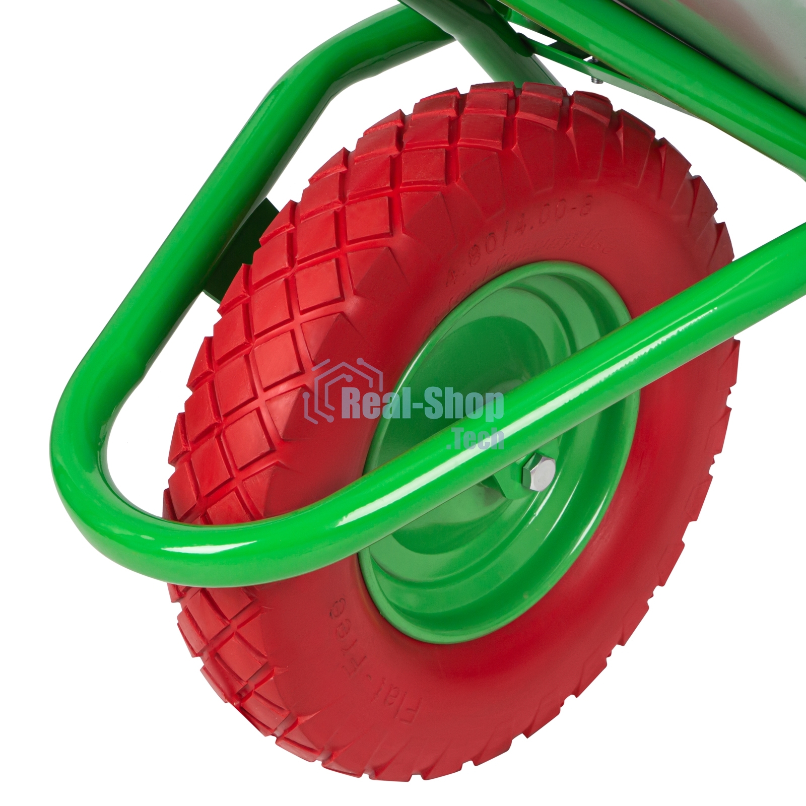 Тачка садово-строительная Сибртех с PU колесом, грузоподъемность 180 кг, объем 90 л