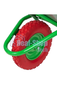 Тачка садово-строительная Сибртех с PU колесом, грузоподъемность 180 кг, объем 90 л