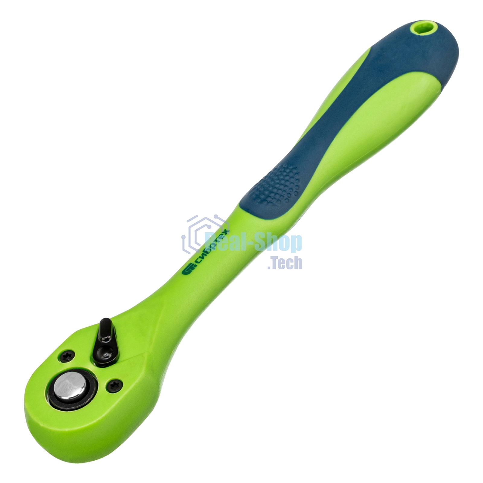 Ключ трещотка Сибртех двухкомпонентная рукоятка 3/8