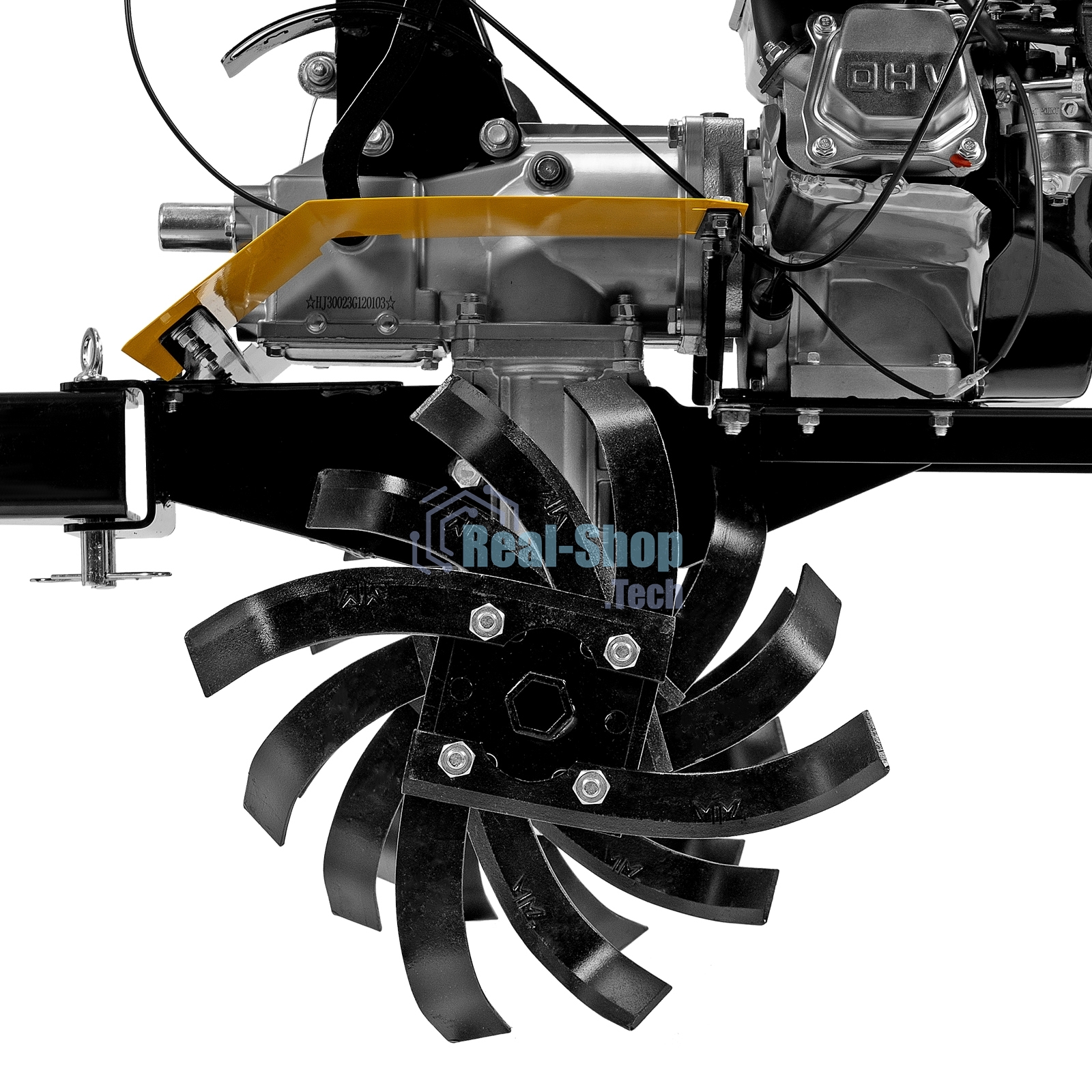 Мотоблок Denzel DPT-370X 7 л.с., диск.сцеп, шир 90 см, глуб 35 см, фрез 3х4, ВОМ, передачи 3В/1Н