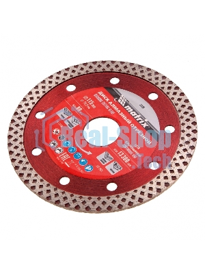 Диск алмазный отрезной Matrix сплошной, 115 х 22,2 мм, сухое/мокрое резание