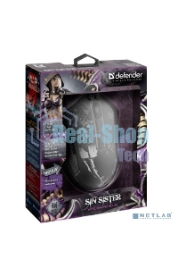 Мышь проводная Defender Sin'Sister GM-933 черный, 7200 dpi, USB, кнопки - 6