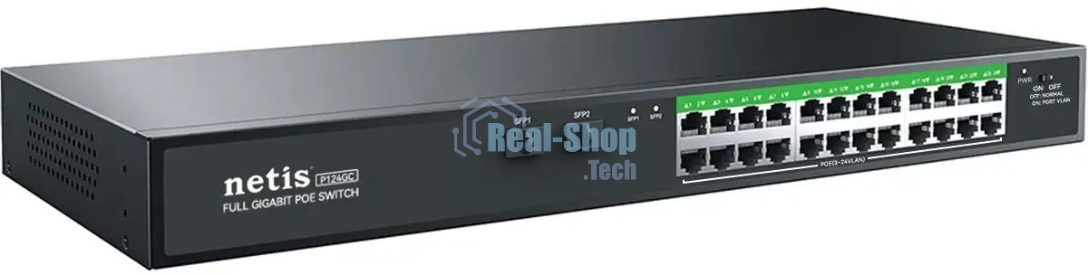 Коммутатор Netis 24PORT 10/1000M POE 2 SFP COMBO P124GC