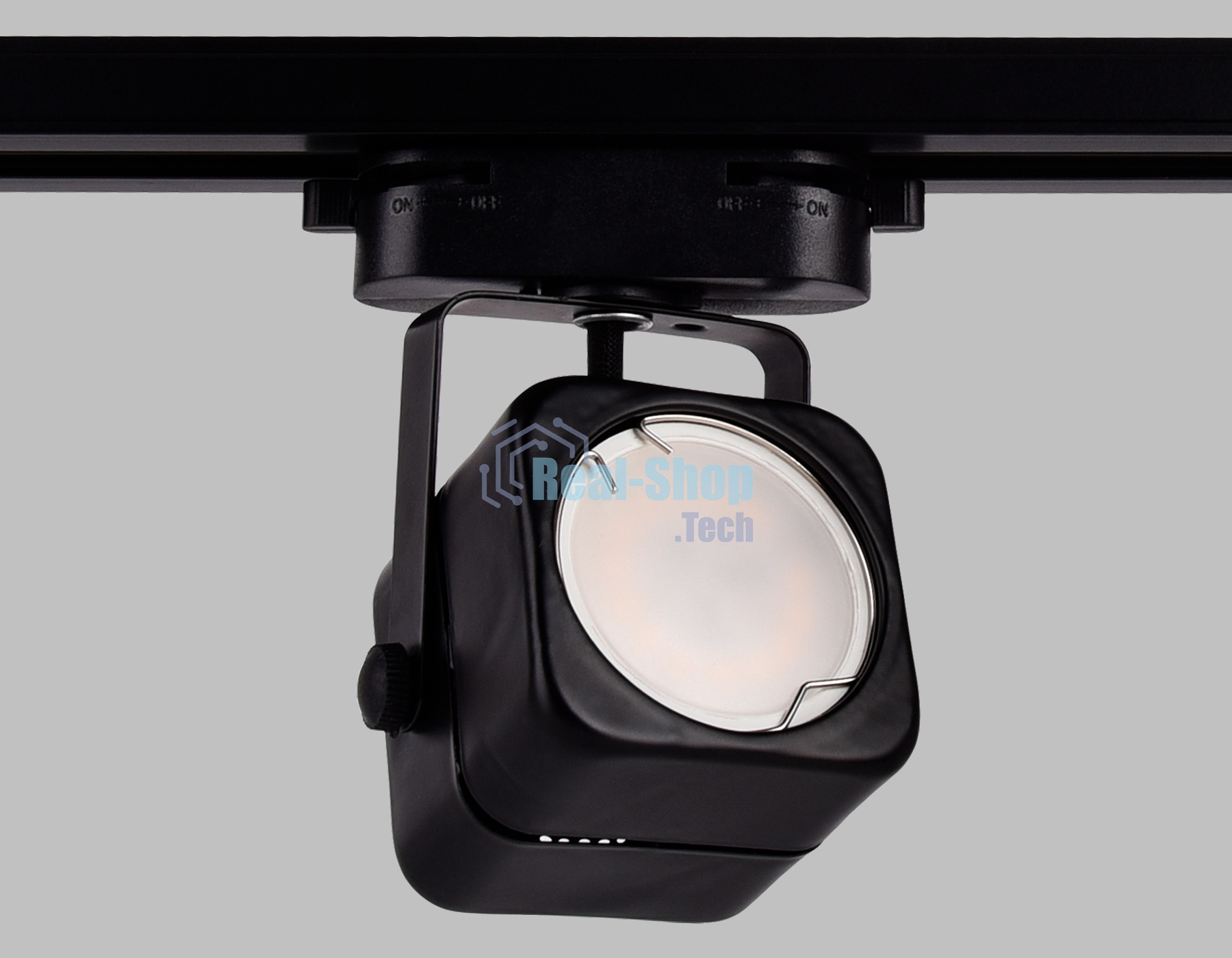 Трековый однофазный светильник со сменной лампой Ambrella light GL5108 BK черный GU10 max 12W