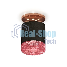 Светильник Ambrella Light XS7402123 SBK/PPG черный песок/золото розовое полированное MR16 GU5.3 (N7930, C7402, N7193)