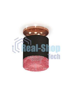 Светильник Ambrella Light XS7402123 SBK/PPG черный песок/золото розовое полированное MR16 GU5.3 (N7930, C7402, N7193)