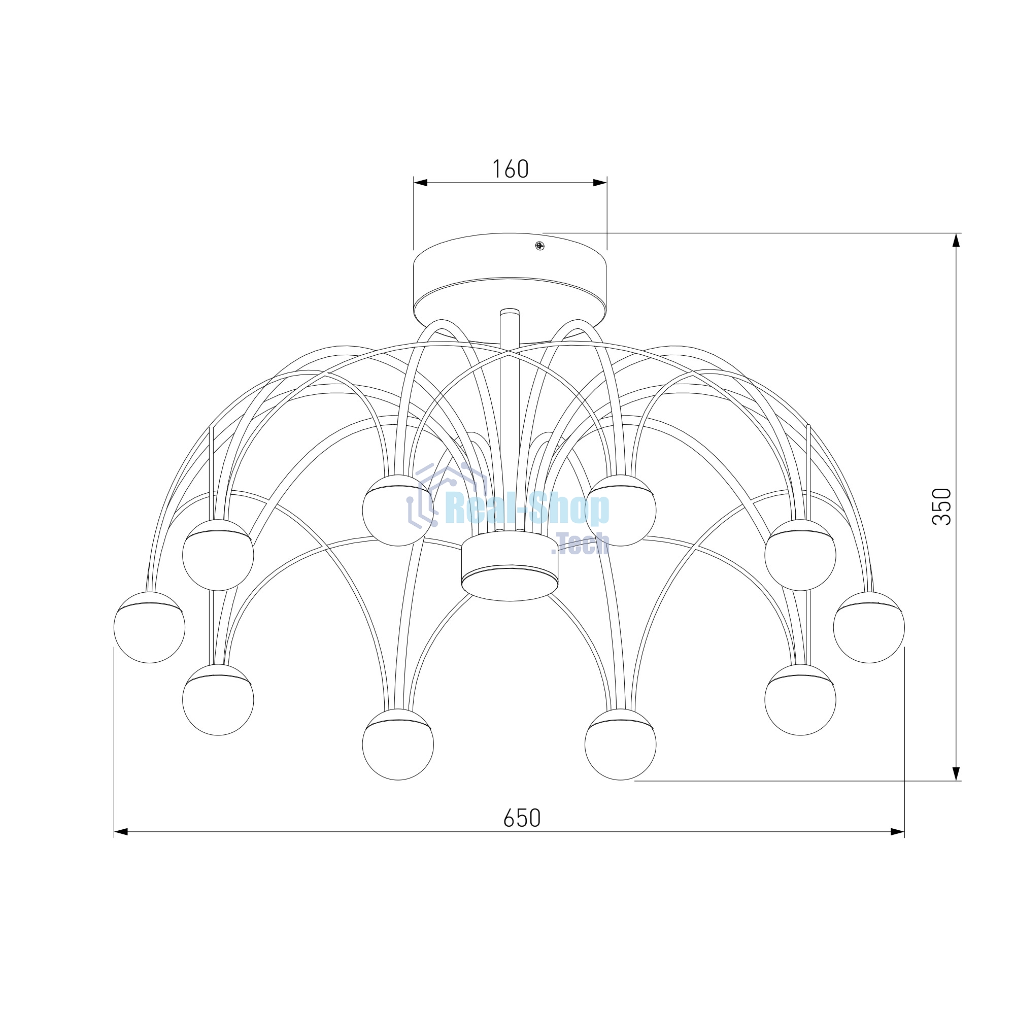 90035/10  LED / потолочный светильник / черный