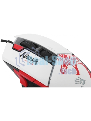 Мышь проводная A4Tech Bloody W95 Max Naraka белый/рисунок, оптическая, 12000 dpi, USB, кнопки - 6