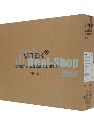 Вентилятор Vitek VSF-1631 белый, напольный, 45 Вт, 3 скорости, 40 см