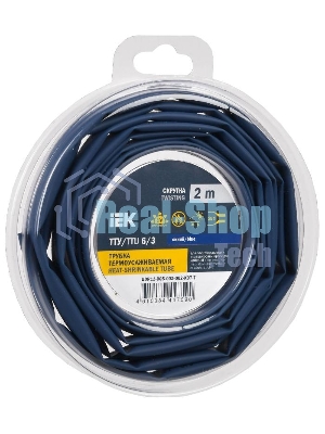 Трубка термоусадочная ТТУ нг-LS 6/3 син. (уп.2м) IEK UDR12-006-003-002-K07-T