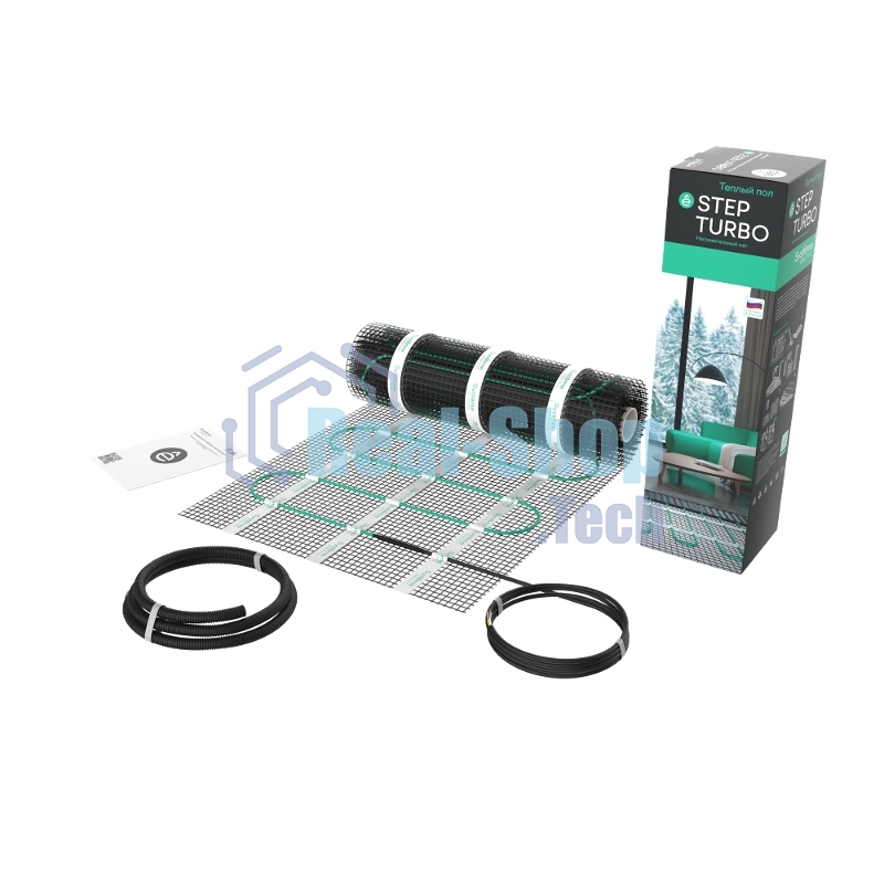 Теплый пол (мат нагревательный) STEP TURBO STM200050, 200 Вт/м2, 1000 Вт, 5 м2