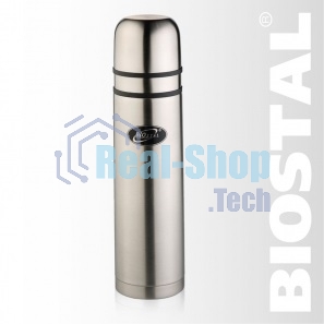 Термос Biostal (0,75 литра) 2 чашки, стальной