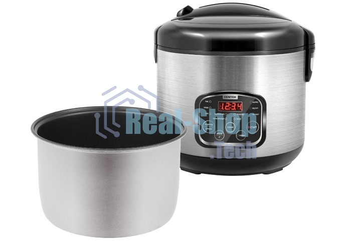 Мультиварка Centek CT-1490 (сталь)скороварка,1000Вт; 5.0л, 8 программ, ненагр крышка, а/п покр(4)