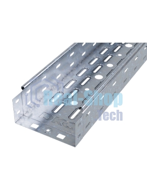 Лоток листовой перфорированный 100х80 L3000 сталь 0.7мм ДКС 35302