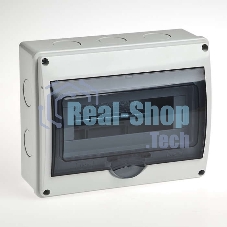 Бокс ОП Тусо 10мод. (4в) IP65 сер./дым. двер. Рувинил 69011