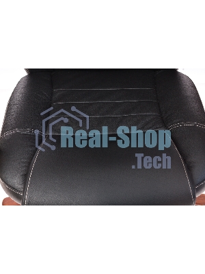 Кресло Бюрократ T-9923WALNUT/BLACK черный, кожа