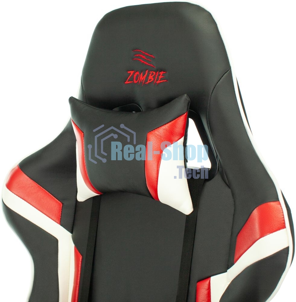 Кресло игровое ZOMBIE Z4, на колесиках, искусственная кожа, черный/красный (viking zombie z4 red)
